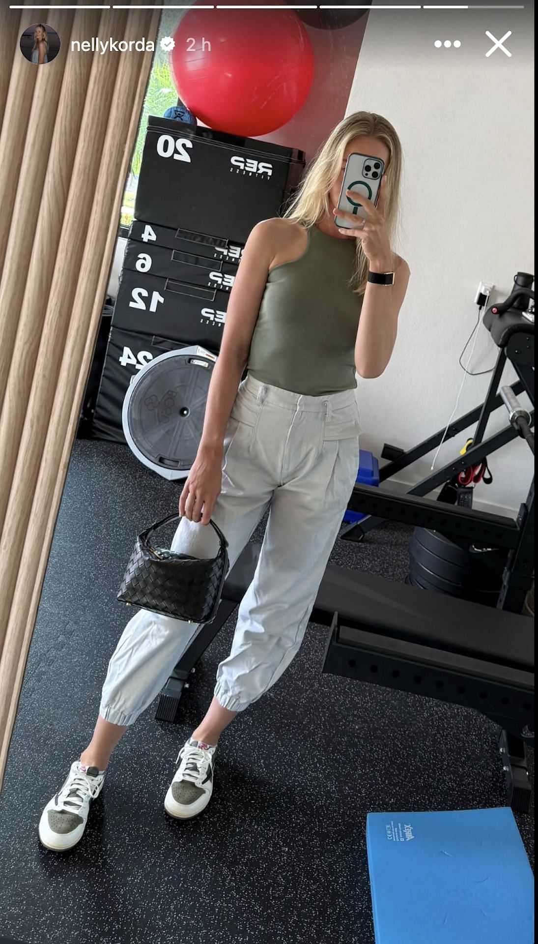 Nelly Korda shares her Tuesday outfit (Image via Instagram @nellykorda)